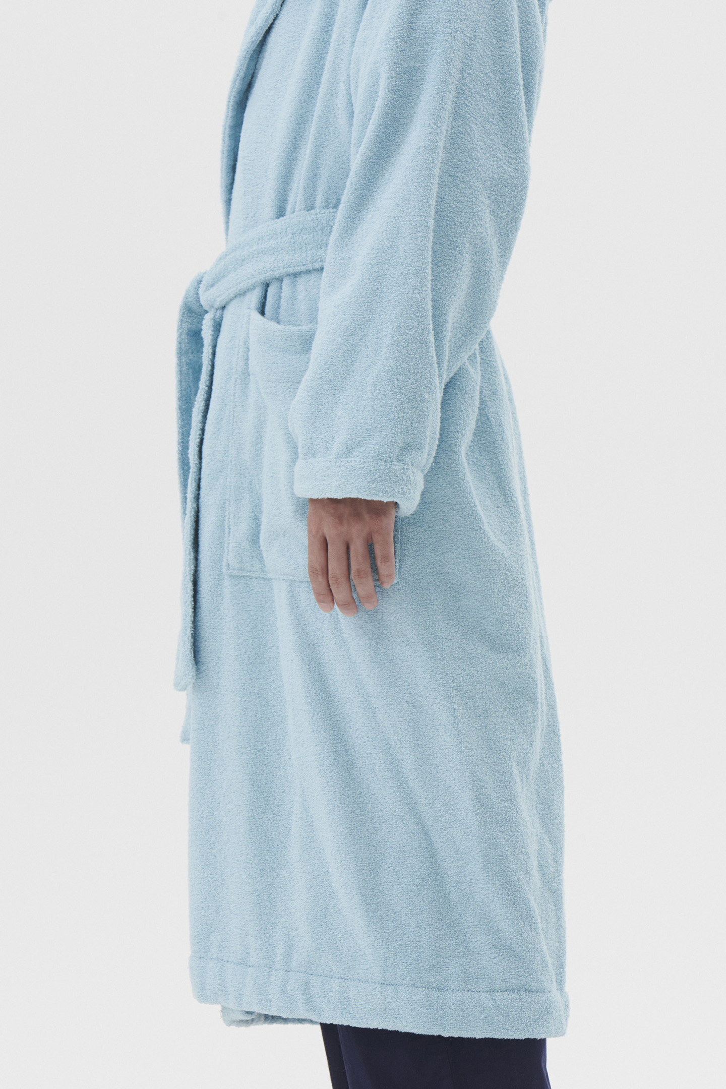 UNISEX HOODED BATHROBE AQUA 2