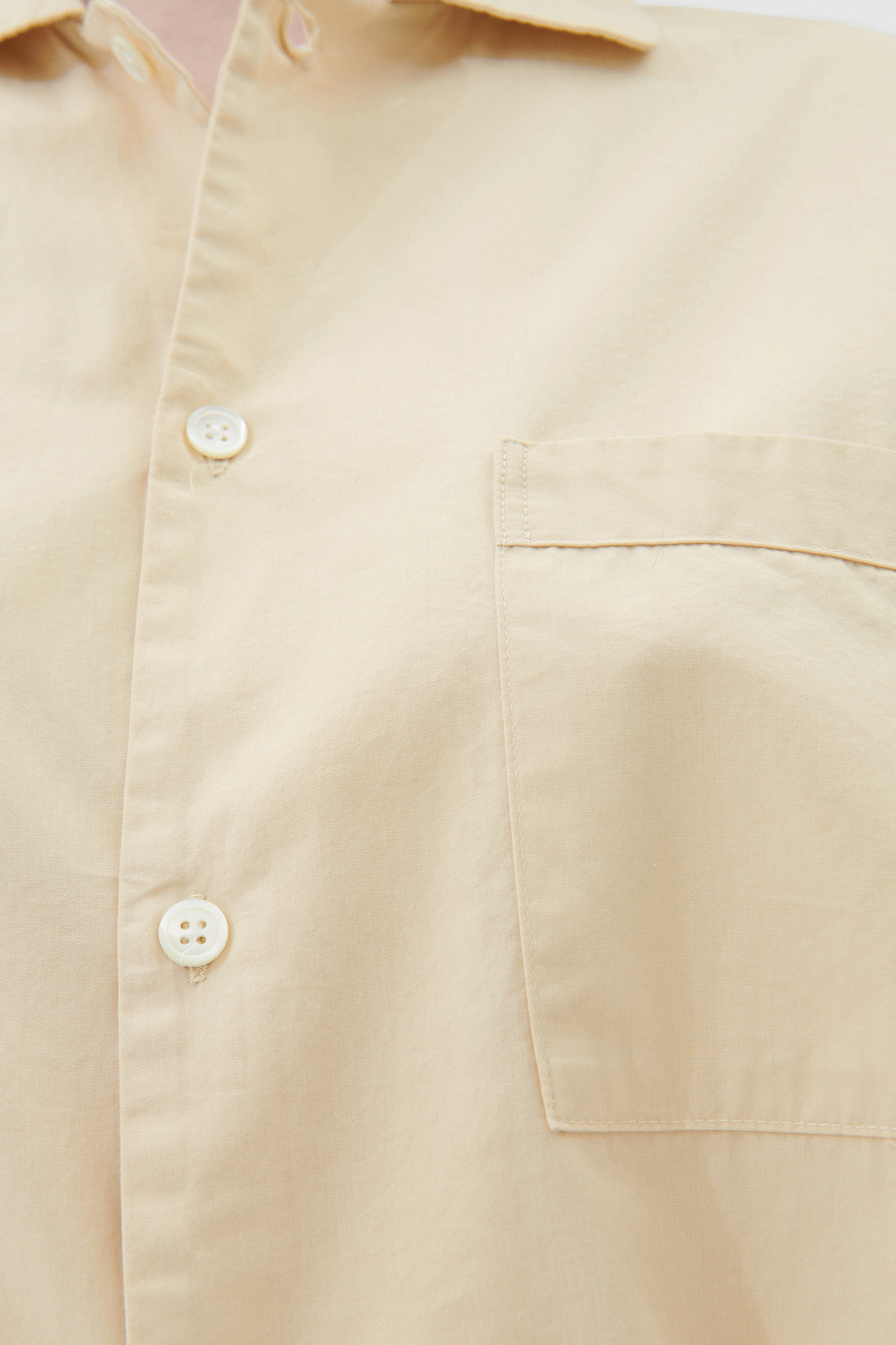 UNISEX POPLIN, PYJAMAS SHIRT KHAKI 2