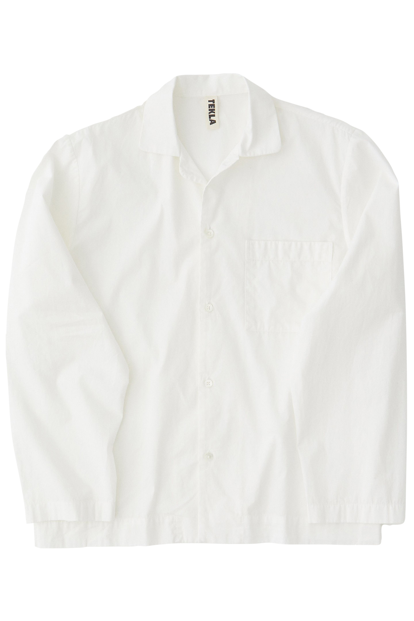UNISEX POPLIN, PYJAMAS SHIRT ALABASTER WHITE 3
