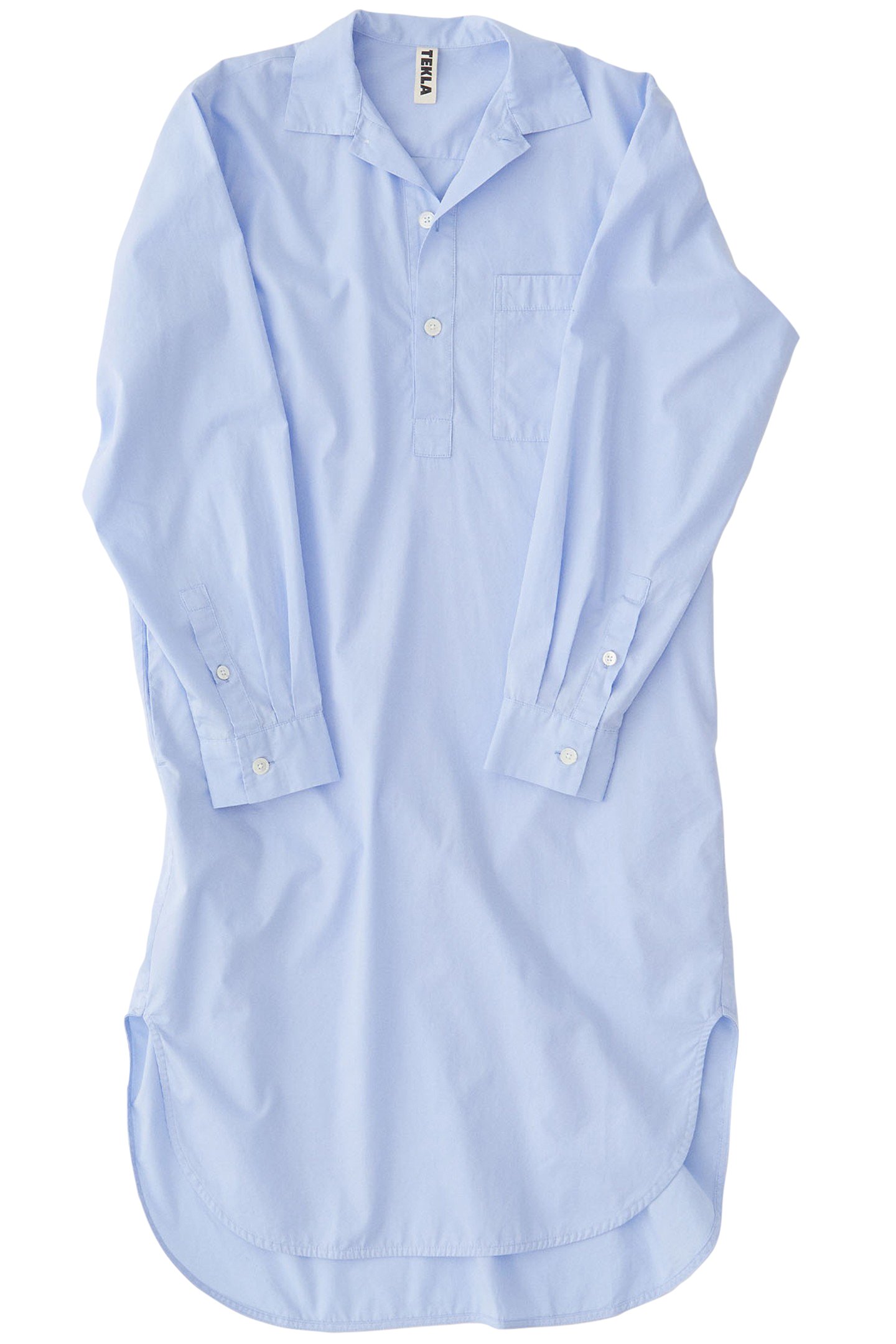 UNISEX POPLIN, NIGHT SHIRT SHIRT BLUE 3