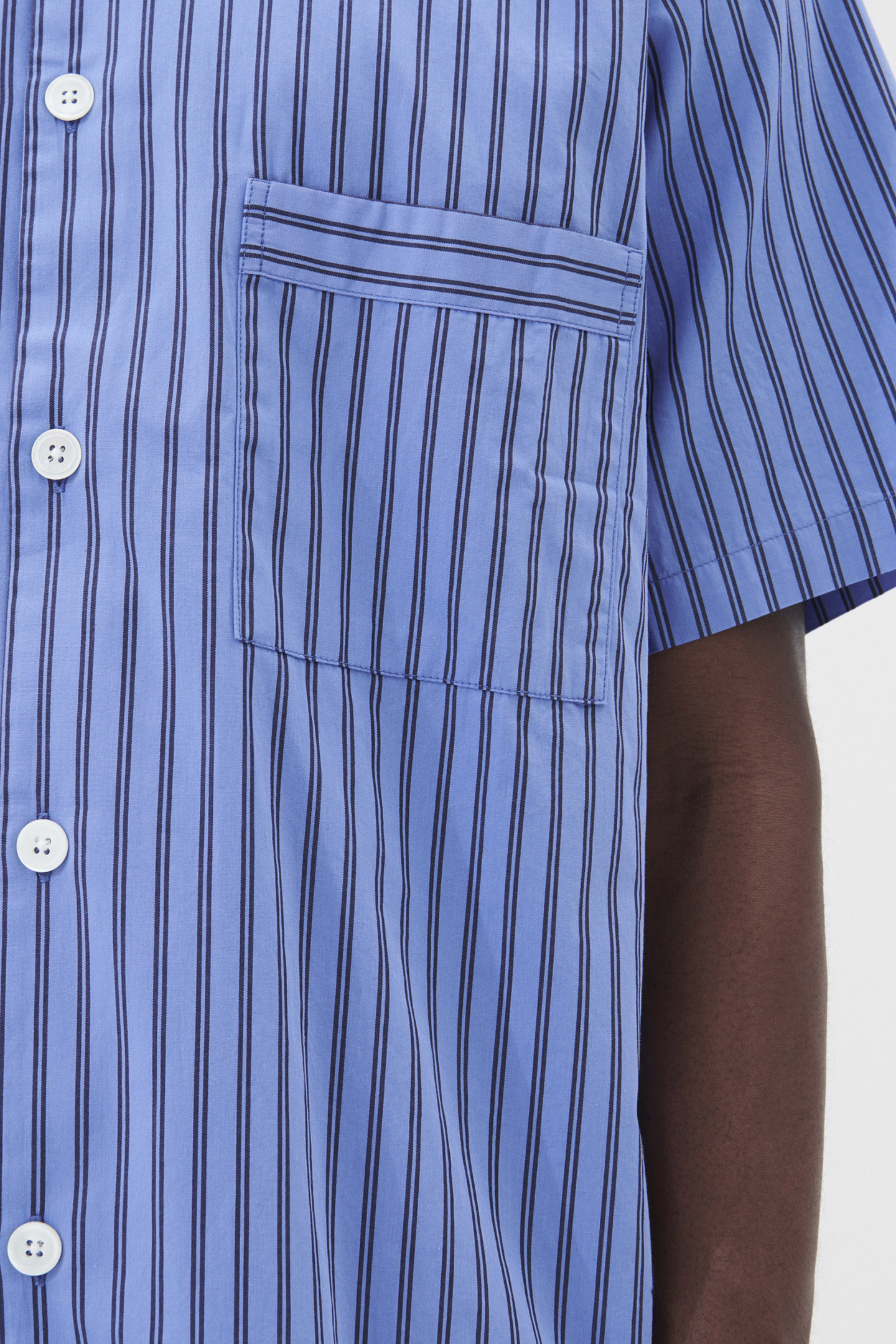 UNISEX POPLIN, SHORT SLEEVE SHIRT BORO STRIPES 2