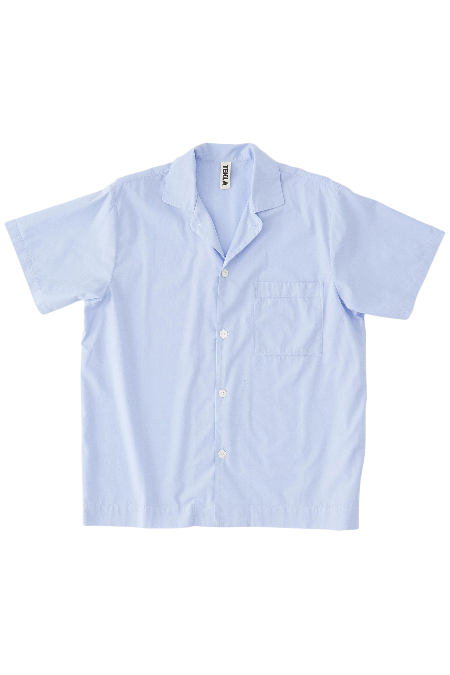 UNISEX POPLIN, SHORT SLEEVE SHIRT SHIRT BLUE 3