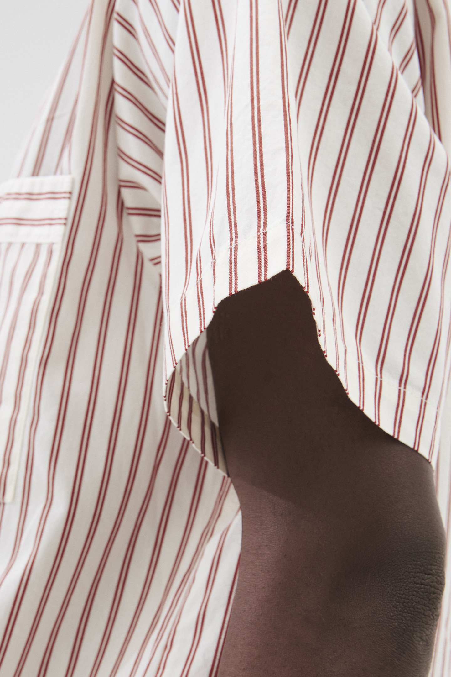 UNISEX POPLIN, SHORT SLEEVE SHIRT POLKA STRIPES 2