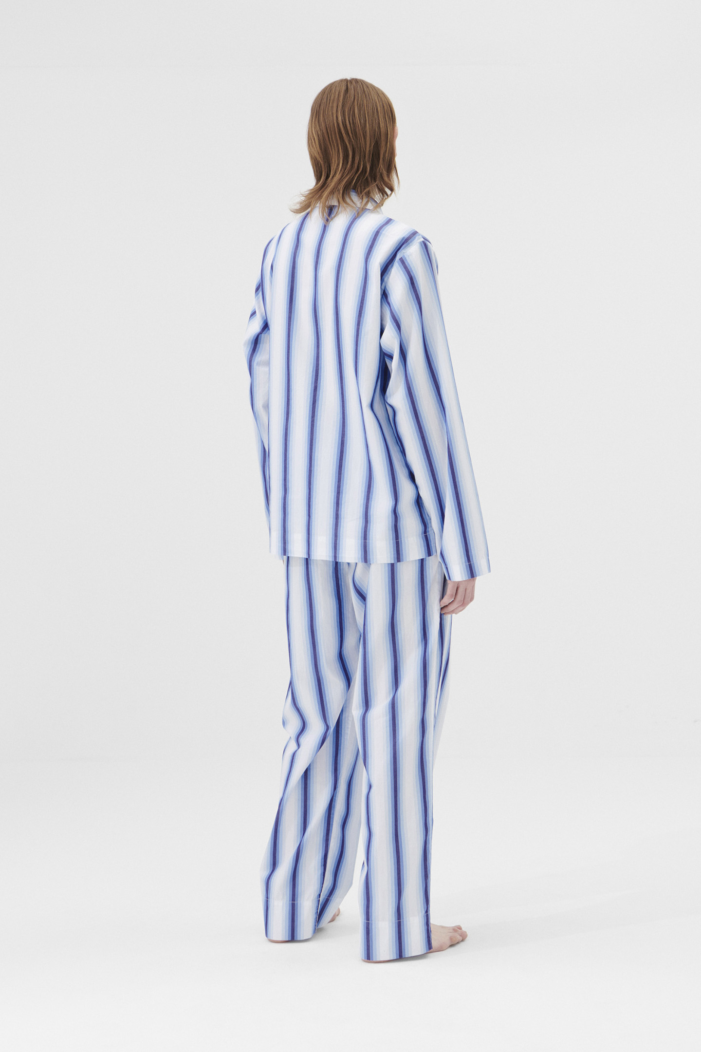 UNISEX POPLIN, PYJAMAS PANTS BLUE MARQUEE 2