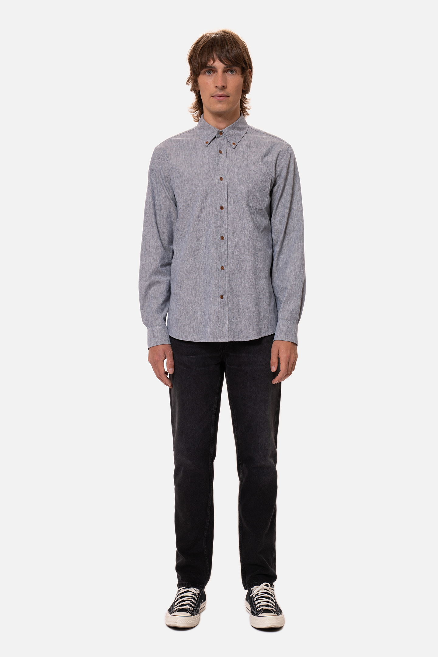 JOHN BUTTON DOWN BLUEMELANGE 1