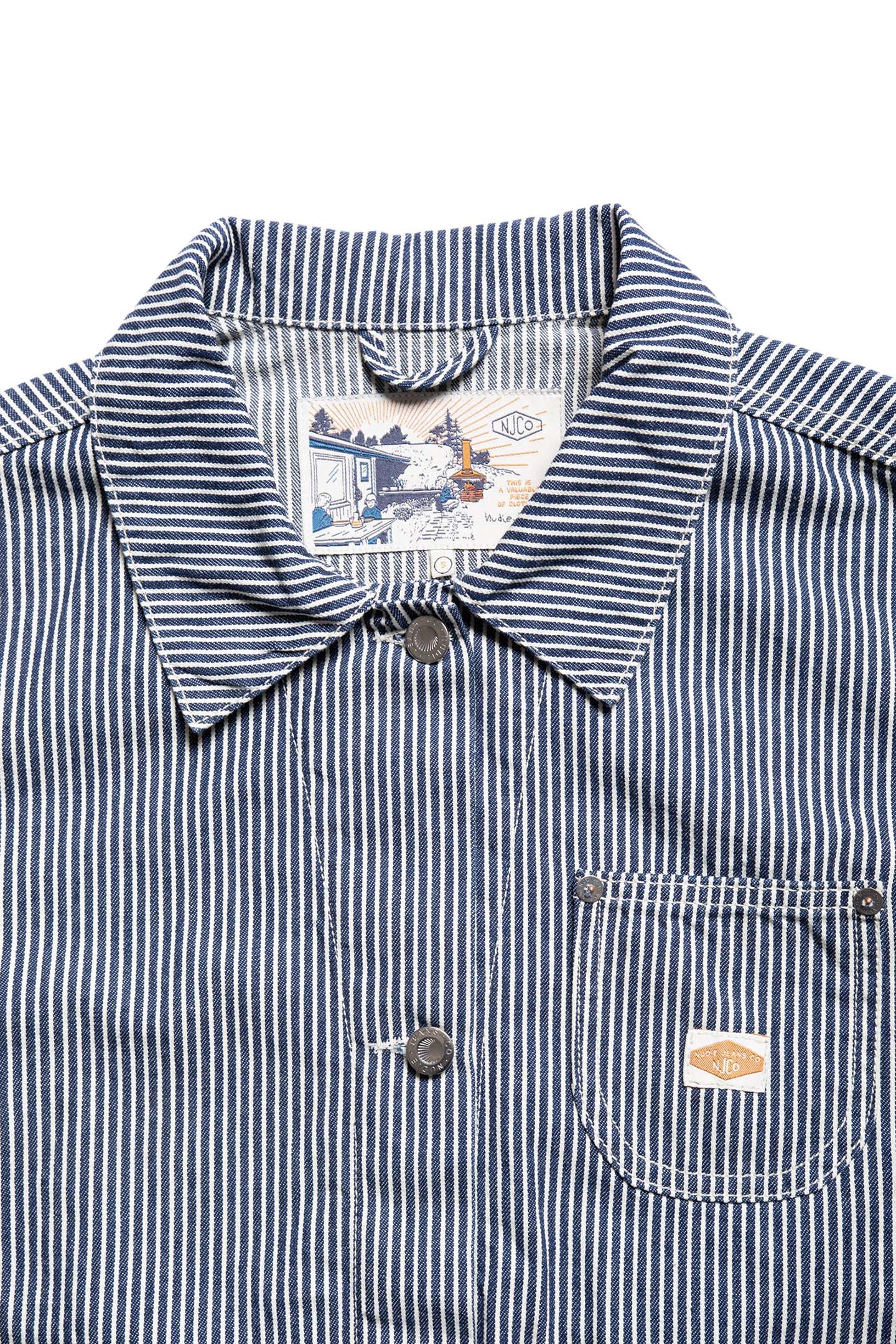 EVA HICKORY STRIPED JACKET BLUE OFFWHITE 4