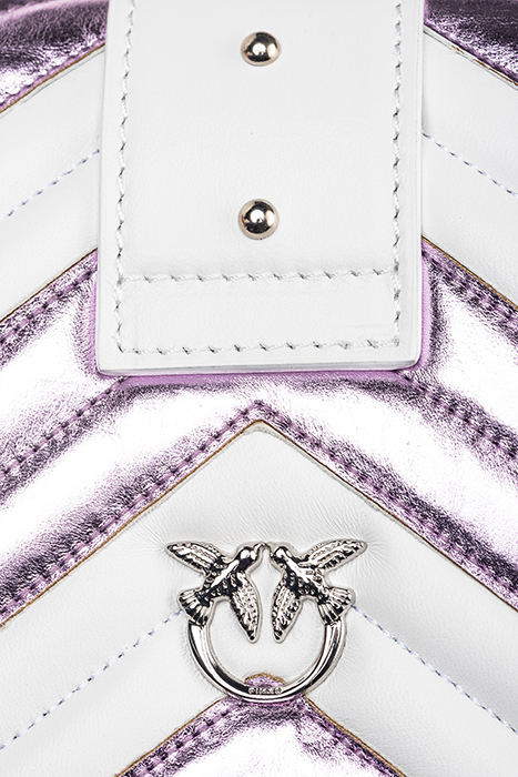 LOVE ONE MINI CL NAPPA CON INS PINK/WHITE-SHINY NICKEL 4