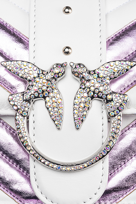 LOVE ONE MINI CL NAPPA CON INS PINK/WHITE-SHINY NICKEL 5