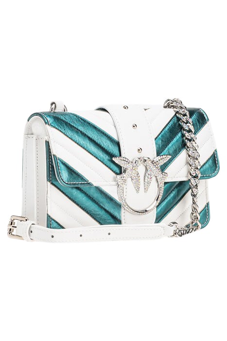 LOVE ONE MINI CL NAPPA CON INS AQUAMARINE GREEN/WHITE-SHINY 2