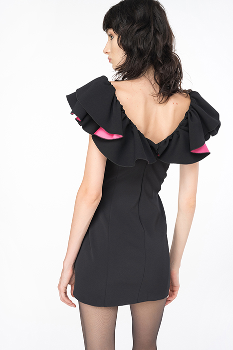 CONO DRESS BLACK/PINK 2
