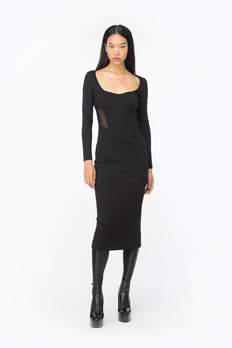 ANACLETO DRESS BLACK 1