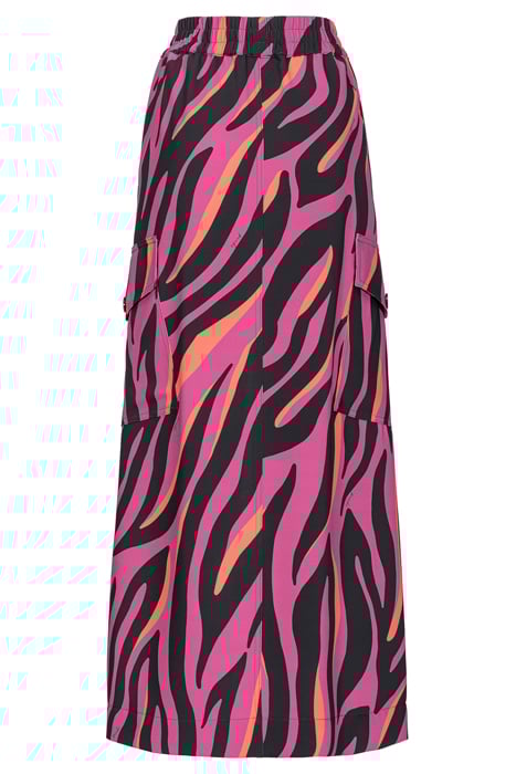 GASTLY GONNA CADY STAMPATO BOUGAINVILLEA/BLACK/ORANGE 3