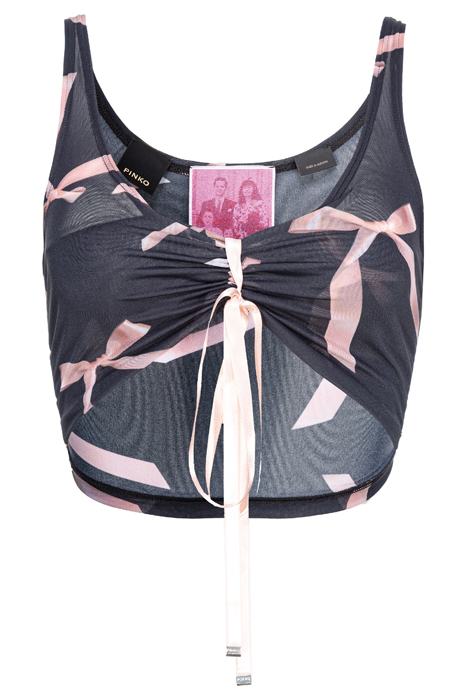 FRUSTARE TOP JERSEY CHARMEUSE BLACK/PINK 4