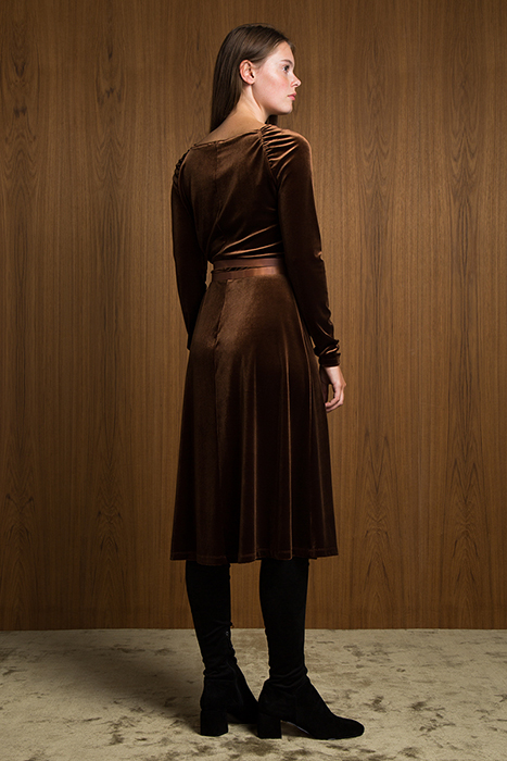 DRESS VELVET/CHOCOLATE BROWN 2