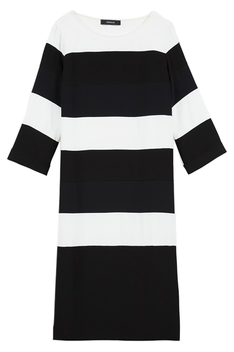 DRESS COLOURBLOCK CREPE DARKEST BLUE 3