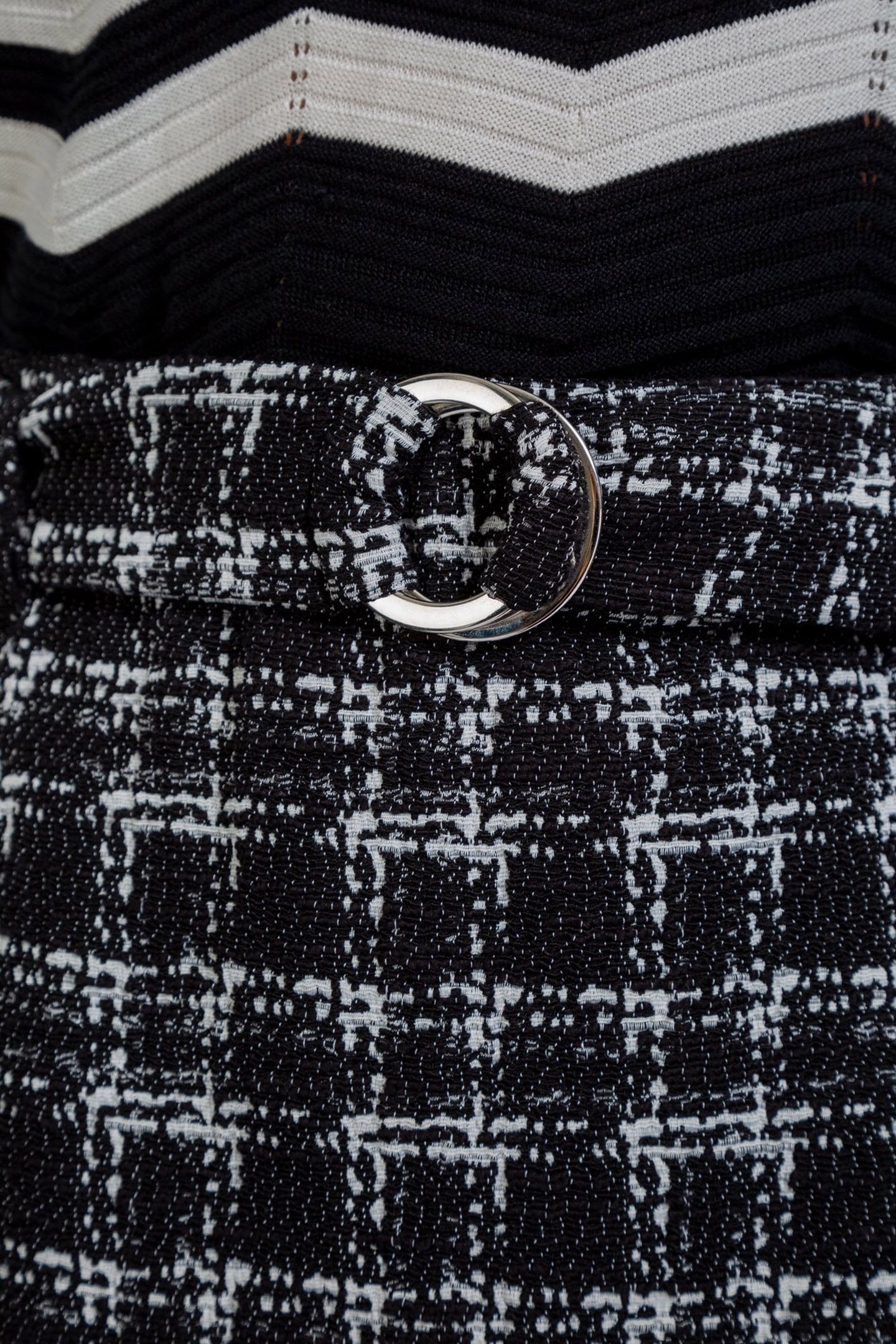 SKIRT TWEED CHECK BLACK/ECRU 5