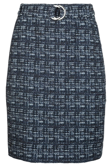 SKIRT TWEED CHECK BLUE TONES 3