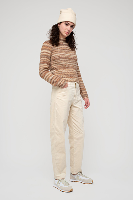 PANTS LONG PEAU DE PECHE TAPERE NEW ECRU 3