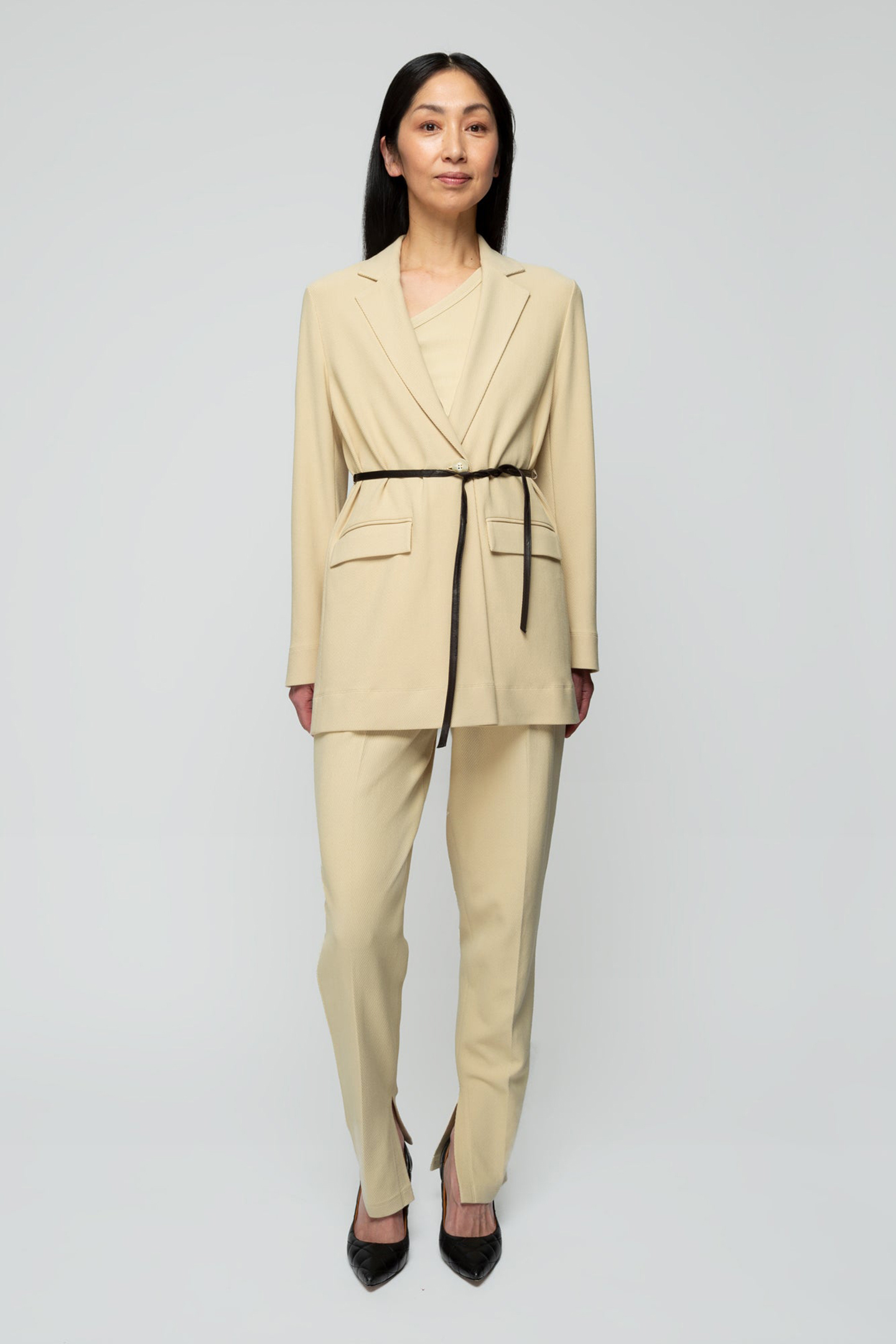 COLBERT RELAX RIB BLAZER PALE KHAKI 2