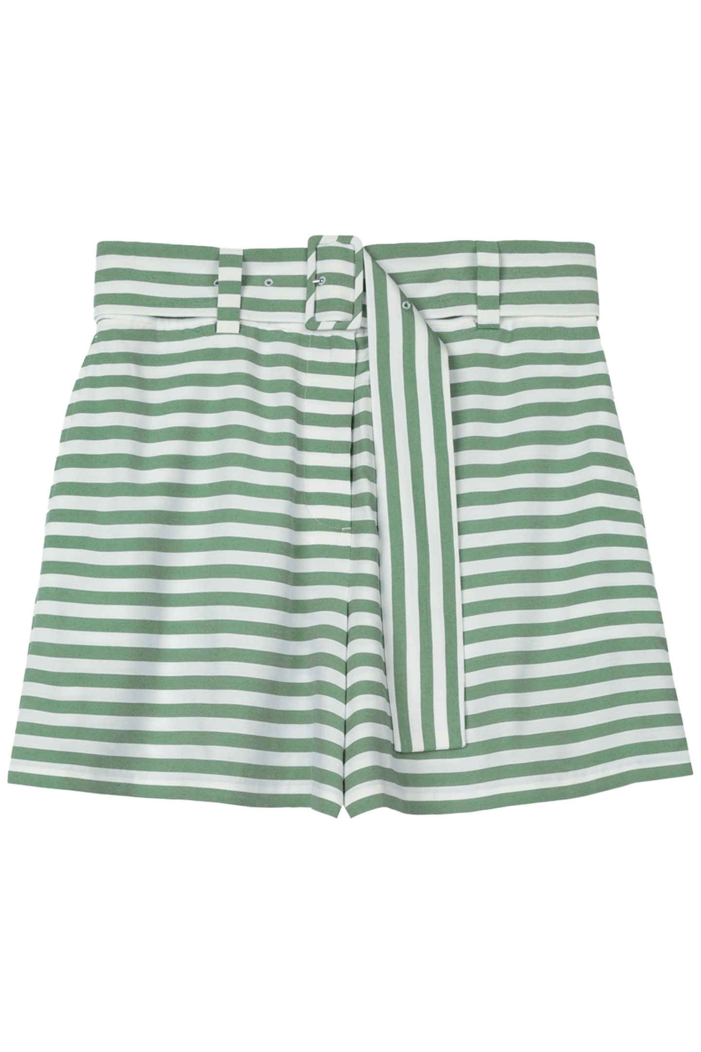 CLEAN STRIPE SHORT DEEP FOREST/OFF WHITE 4