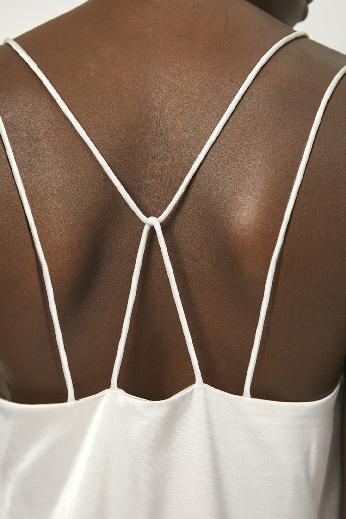 LOAN SATIN DRESS BUTTER CREAM 6