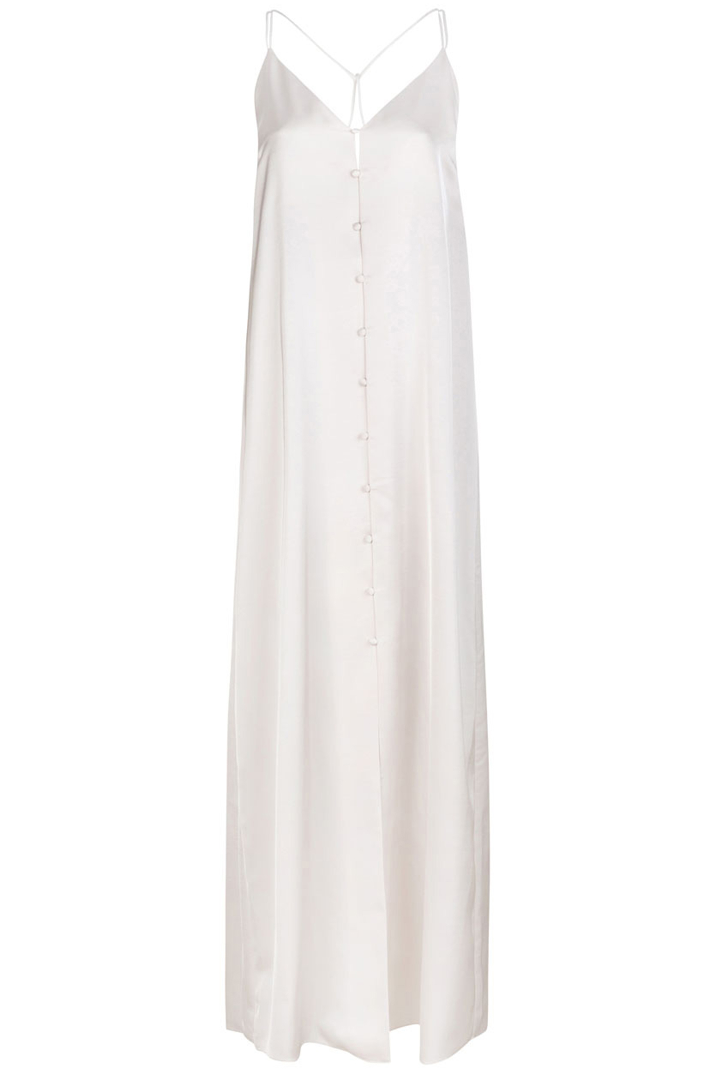 LOAN SATIN DRESS BUTTER CREAM 3