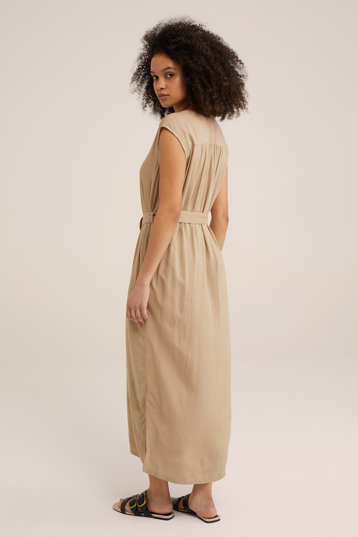 DRESS MID LENGTH OLIVE GREEN 2
