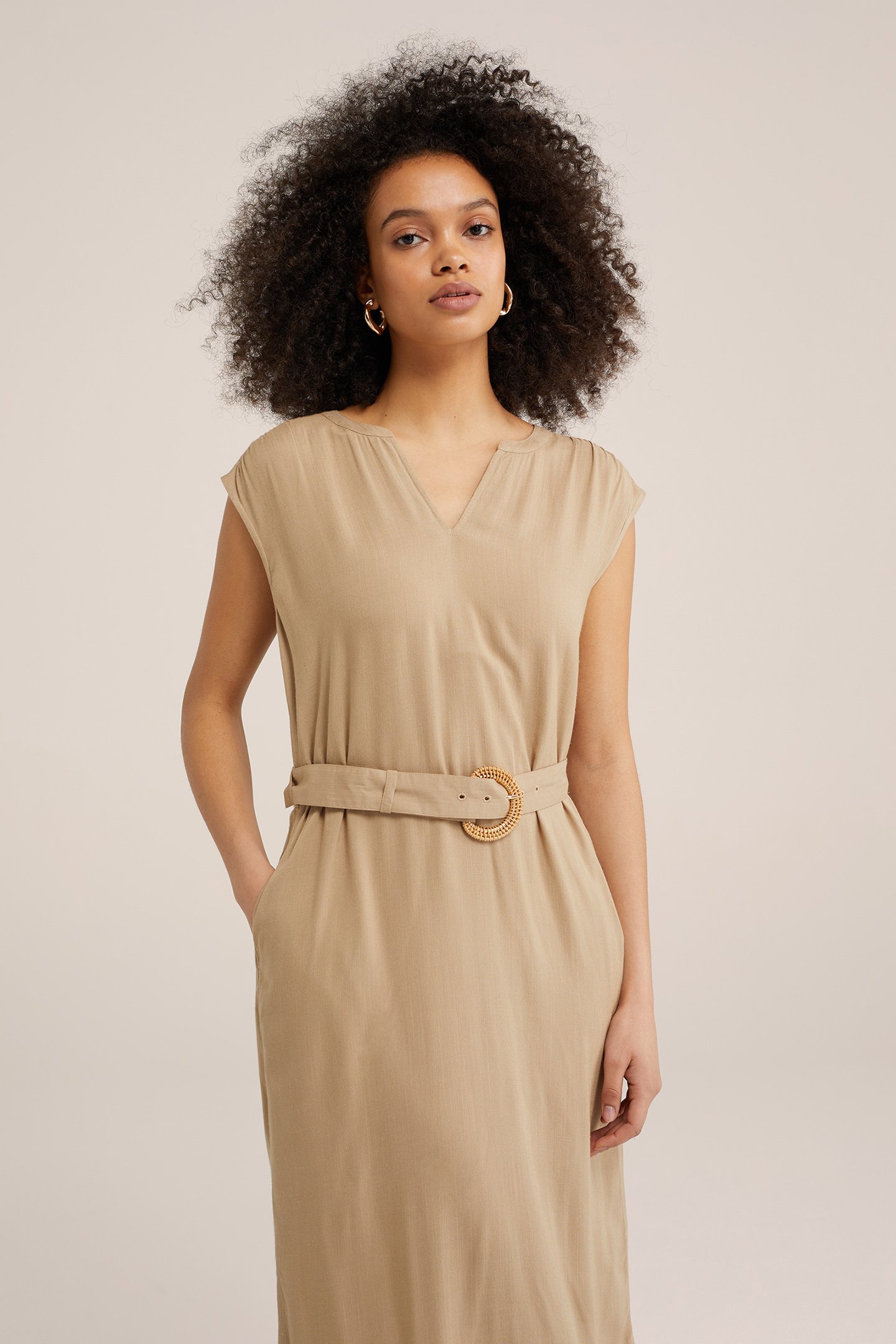 DRESS MID LENGTH OLIVE GREEN 4
