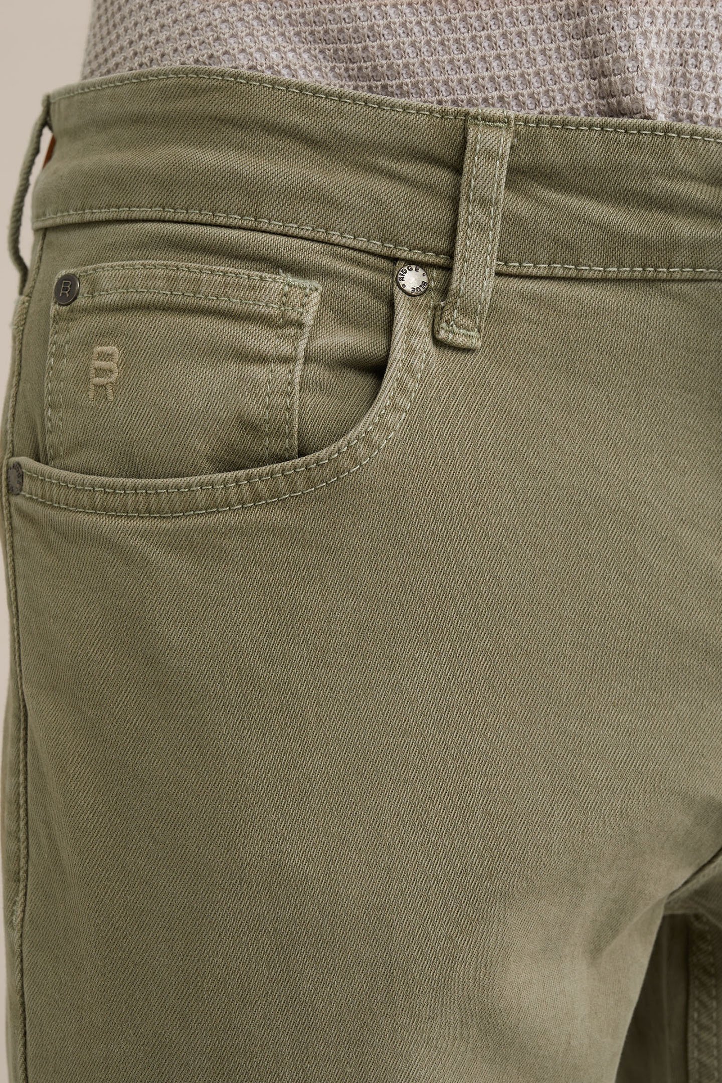 5-POCKET MID WAIST OLIVE GREEN 5