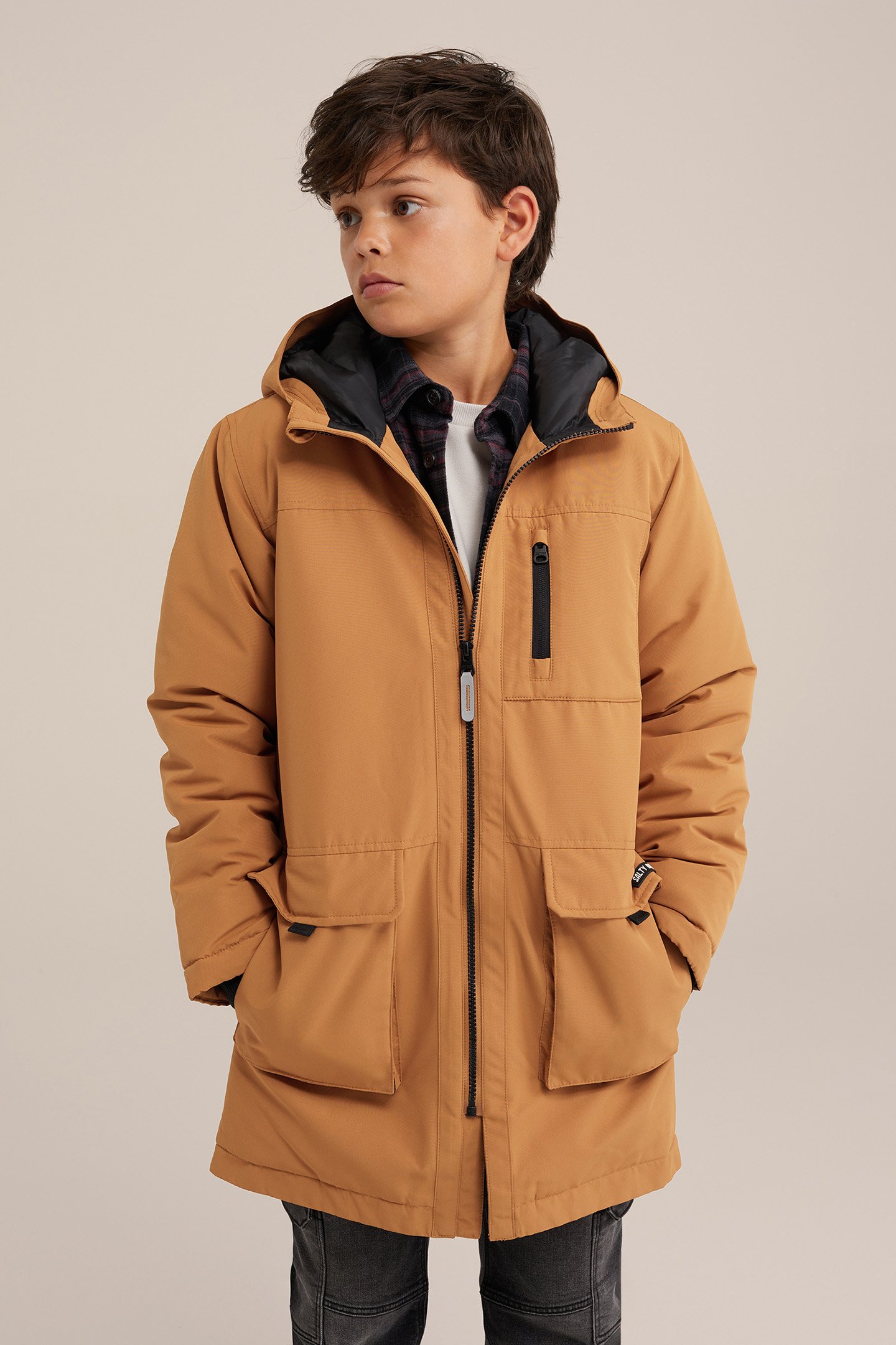 JACKET LONG LENGTH OCHRE YELLOW by WE Fashion