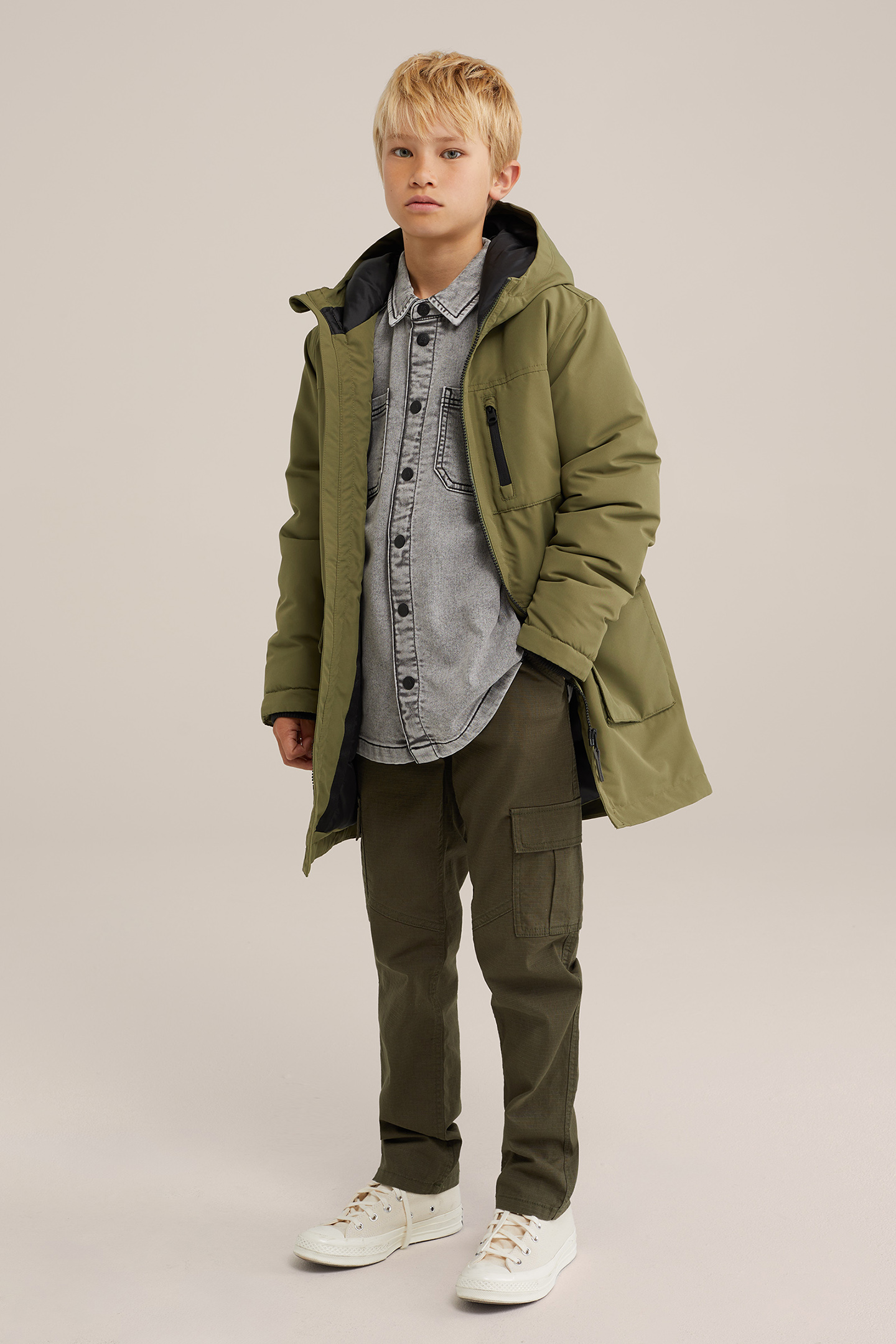 JACKET LONG LENGTH OLIVE GREEN 2