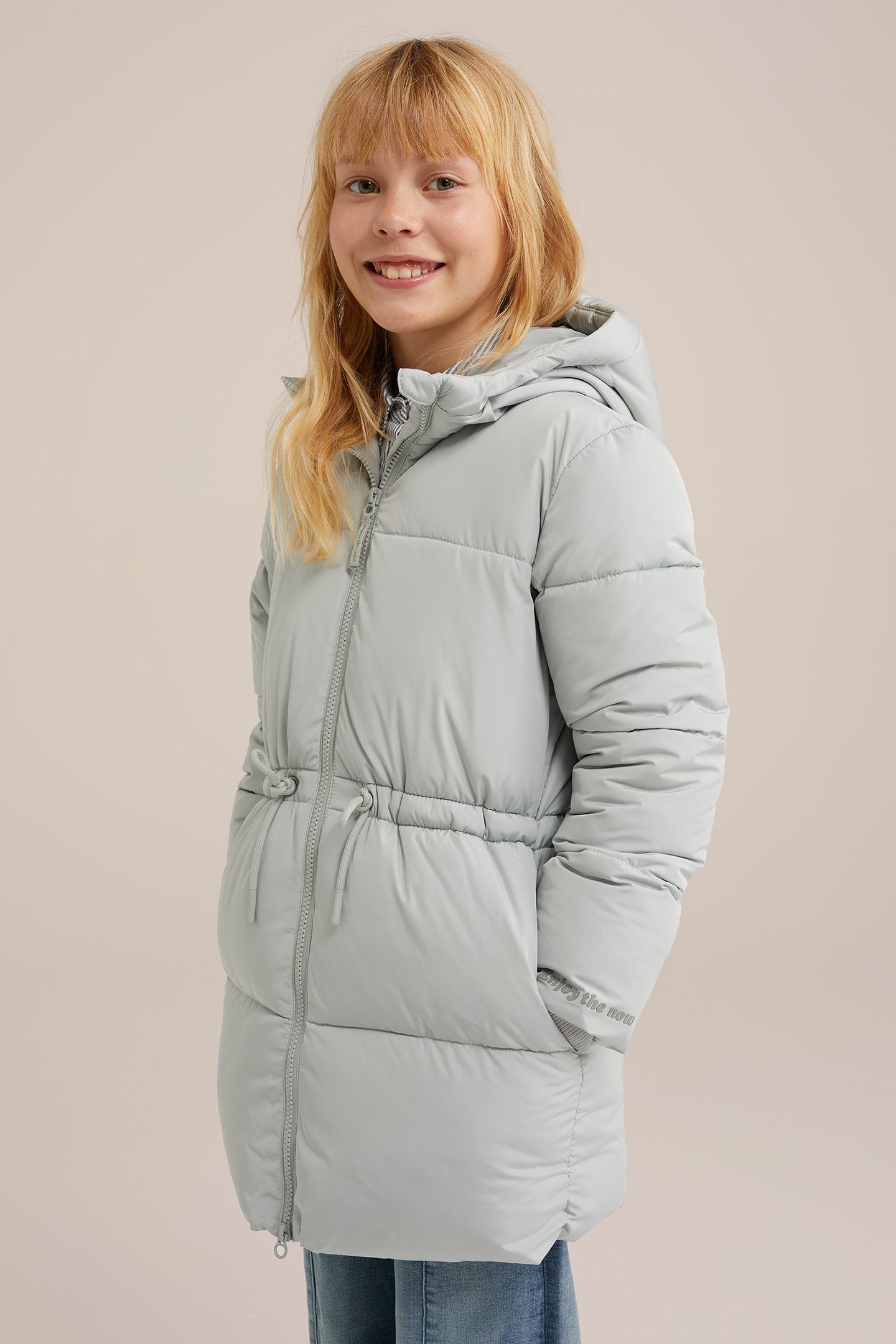 JACKET LONG LENGTH MINT GREEN by WE Fashion