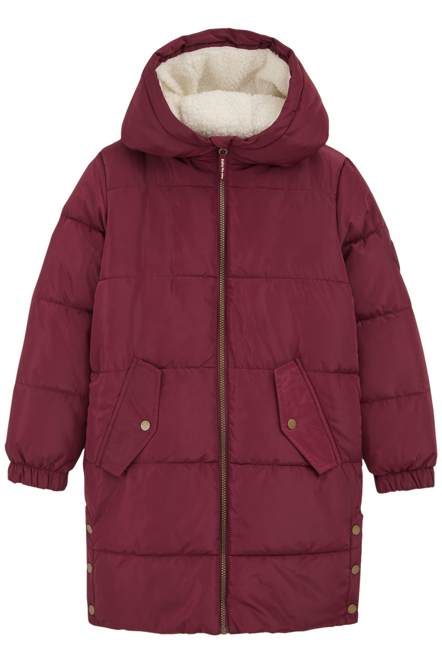 JACKET LONG LENGTH BURGUNDY RED 3