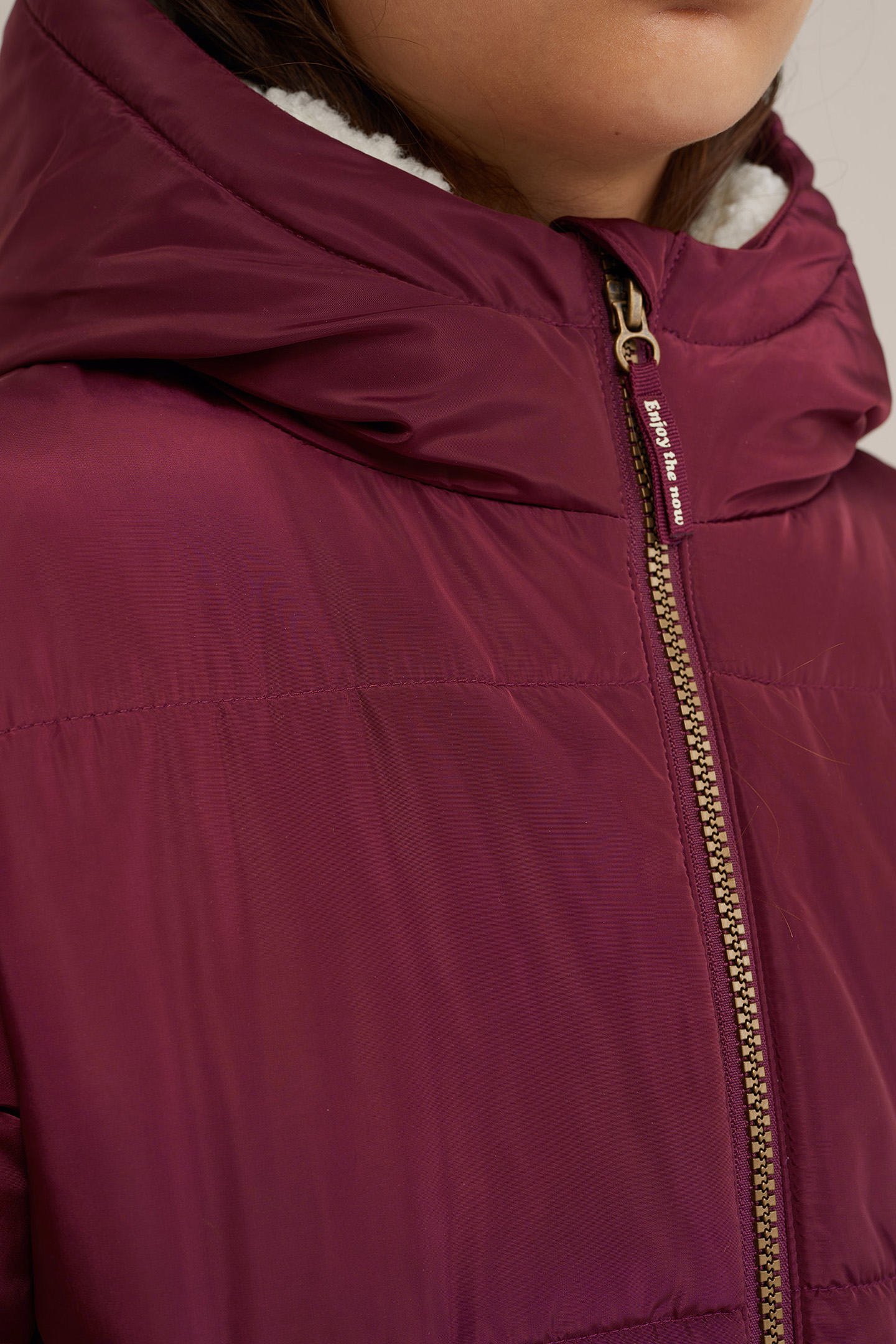 JACKET LONG LENGTH BURGUNDY RED 5