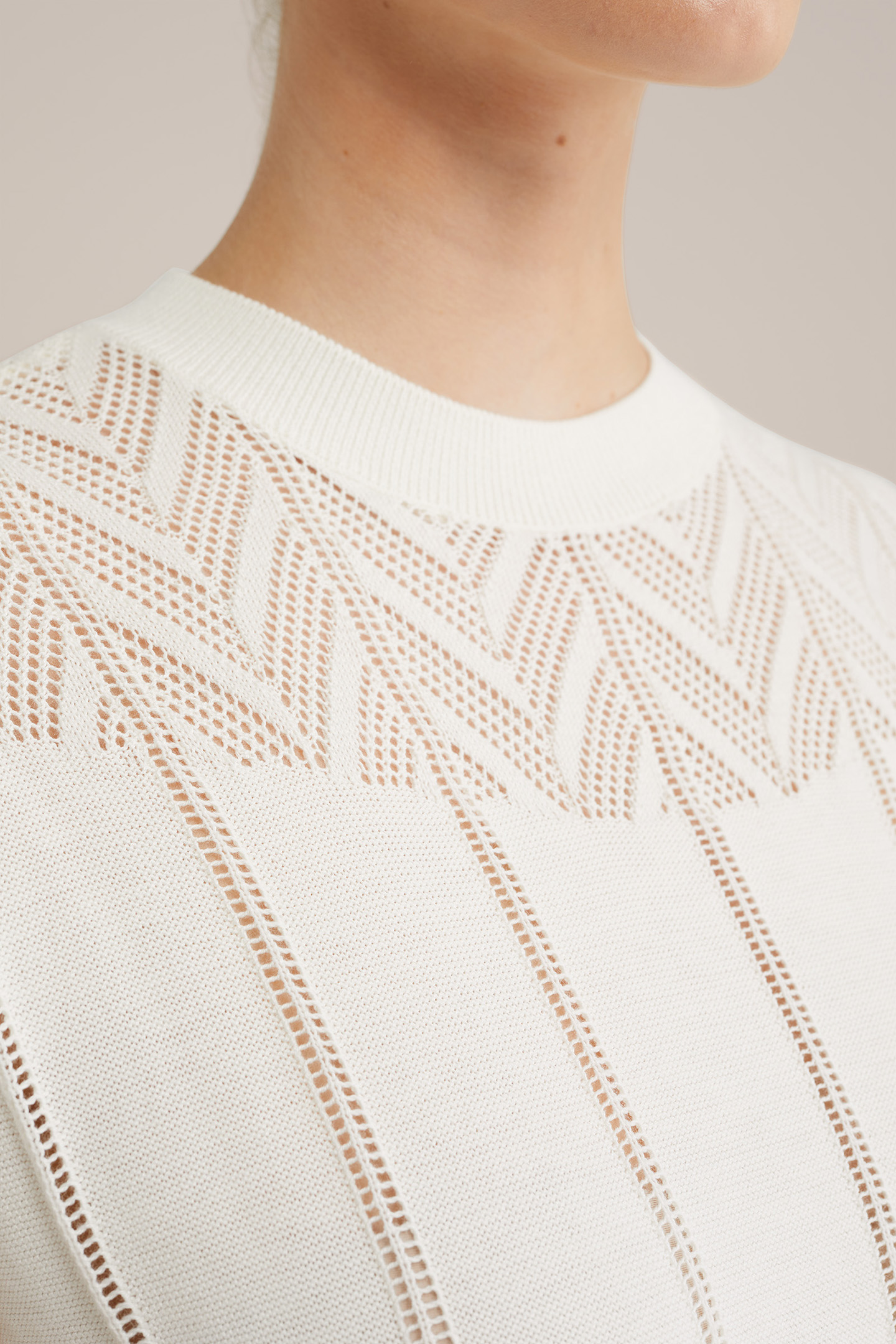 KNITTED PULLOVER WHITE 5