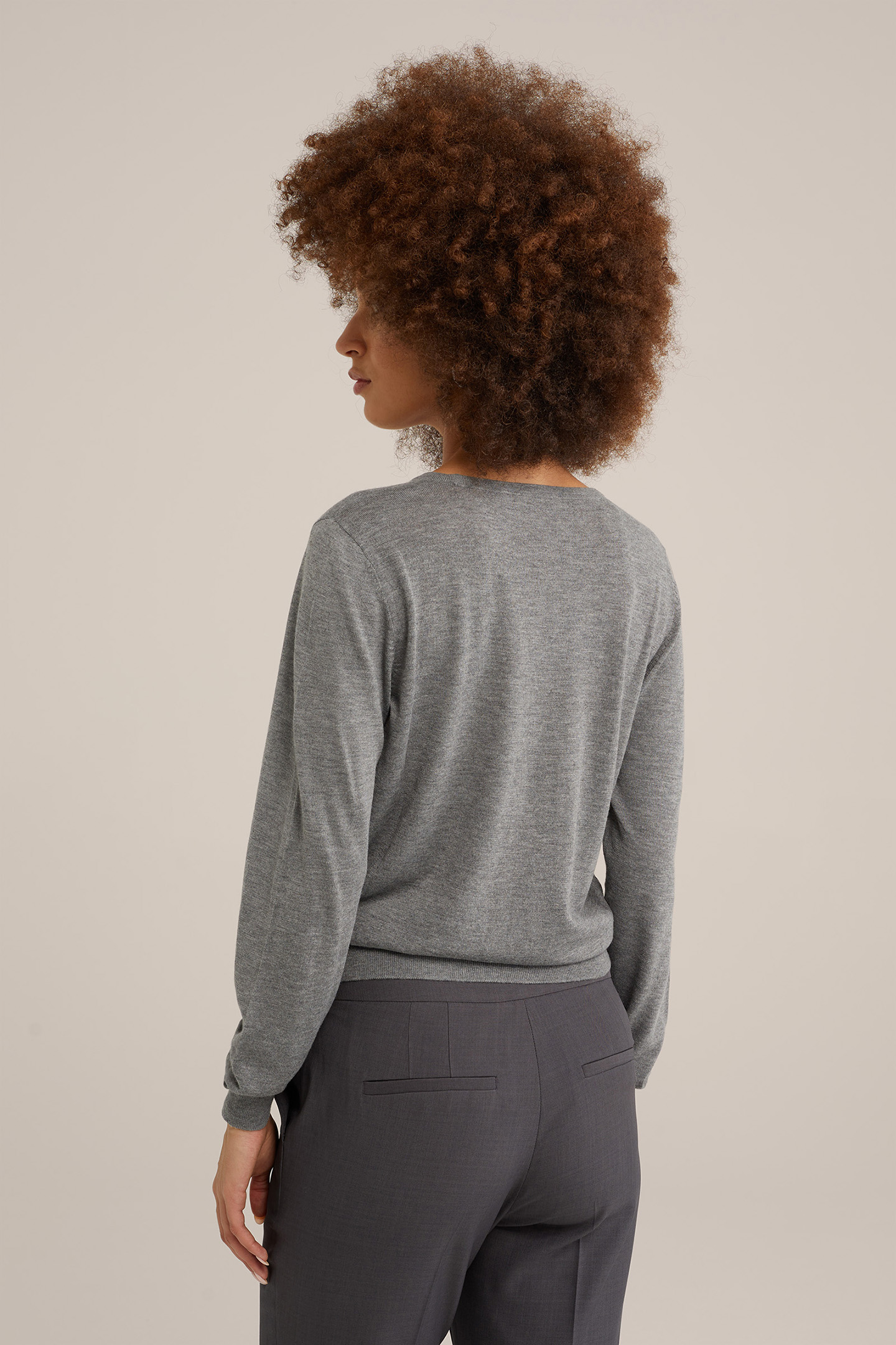 KNITTED CARDIGAN LIGHT GREY 2