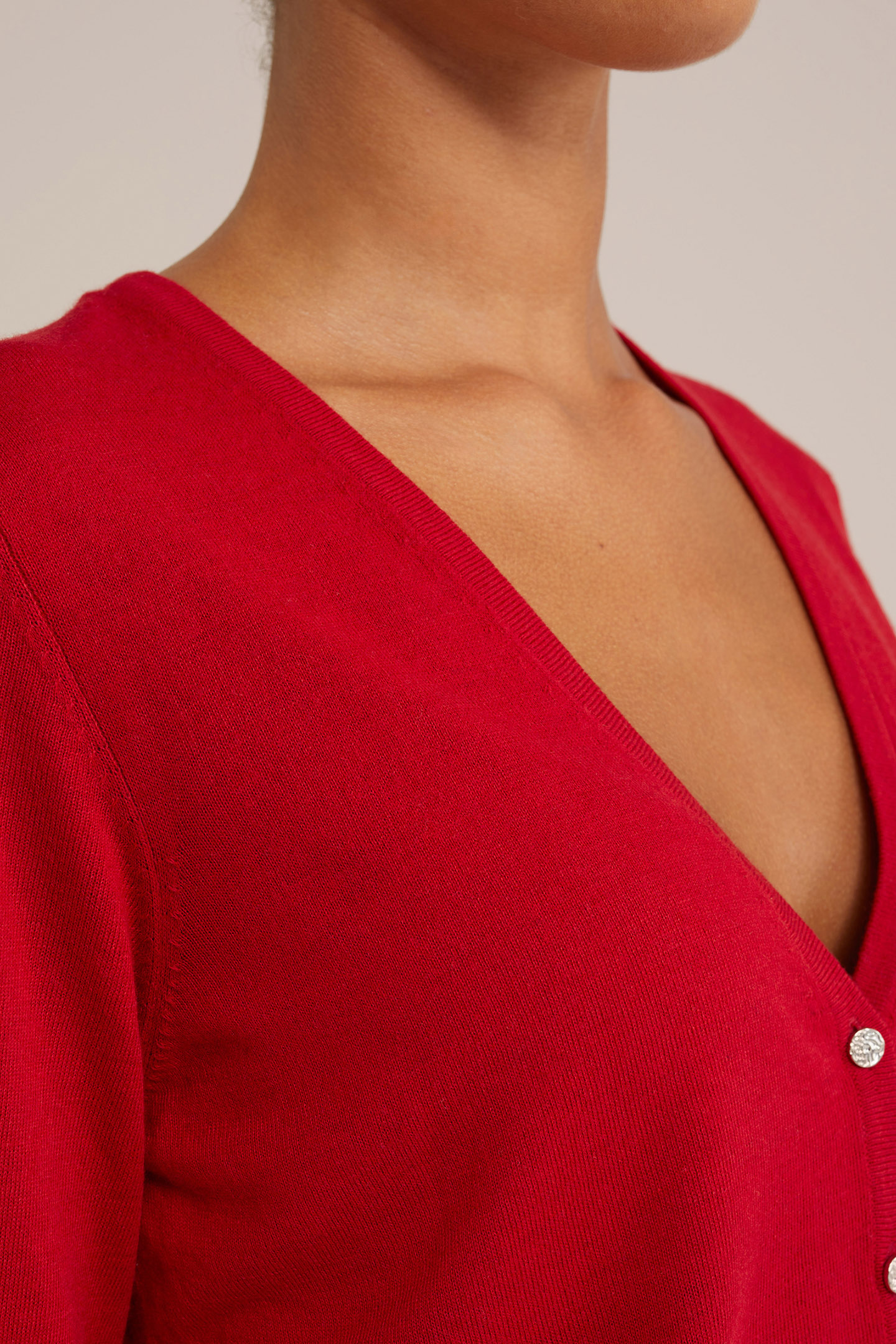 KNITTED CARDIGAN FIRE RED 6