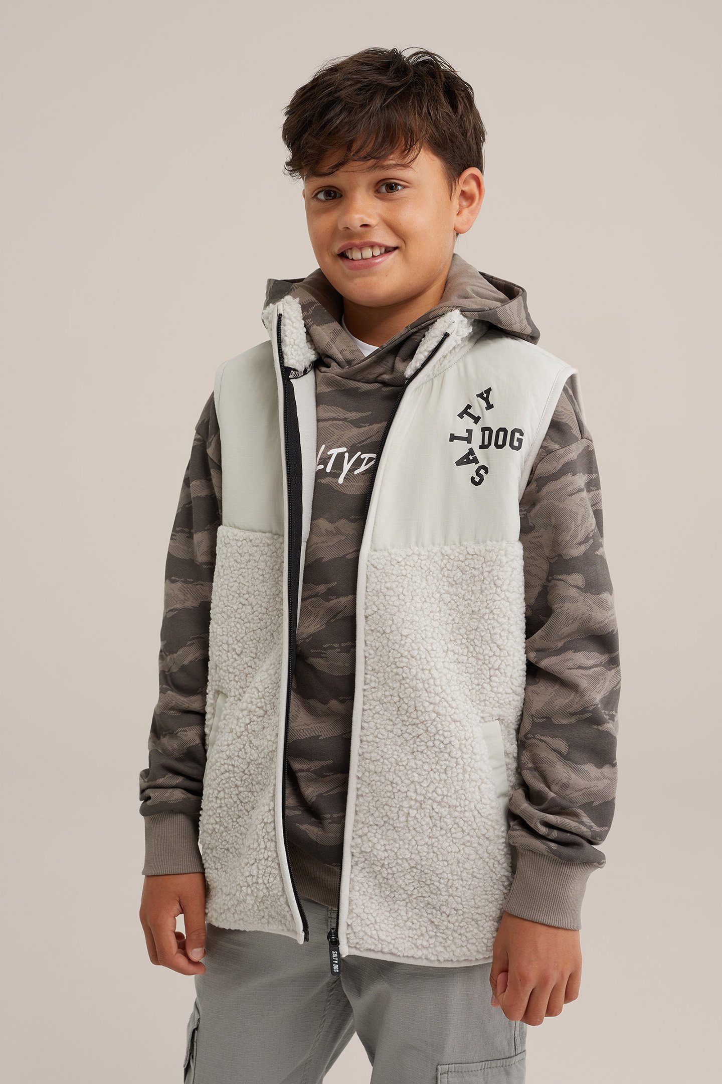 BODYWARMER OFF-WHITE by WE Fashion