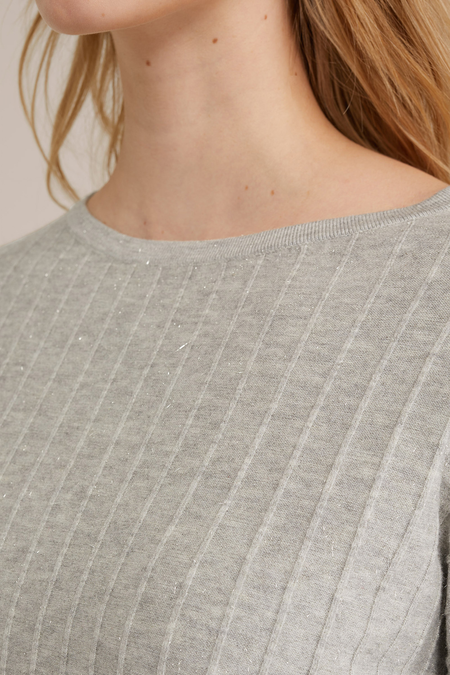 KNITTED PULLOVER LIGHT GREY 6