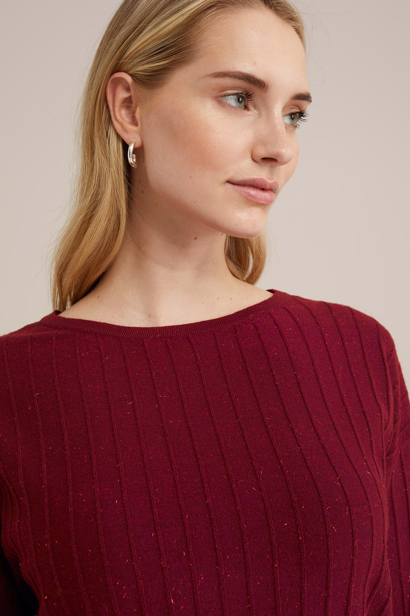 KNITTED PULLOVER FIRE RED 5