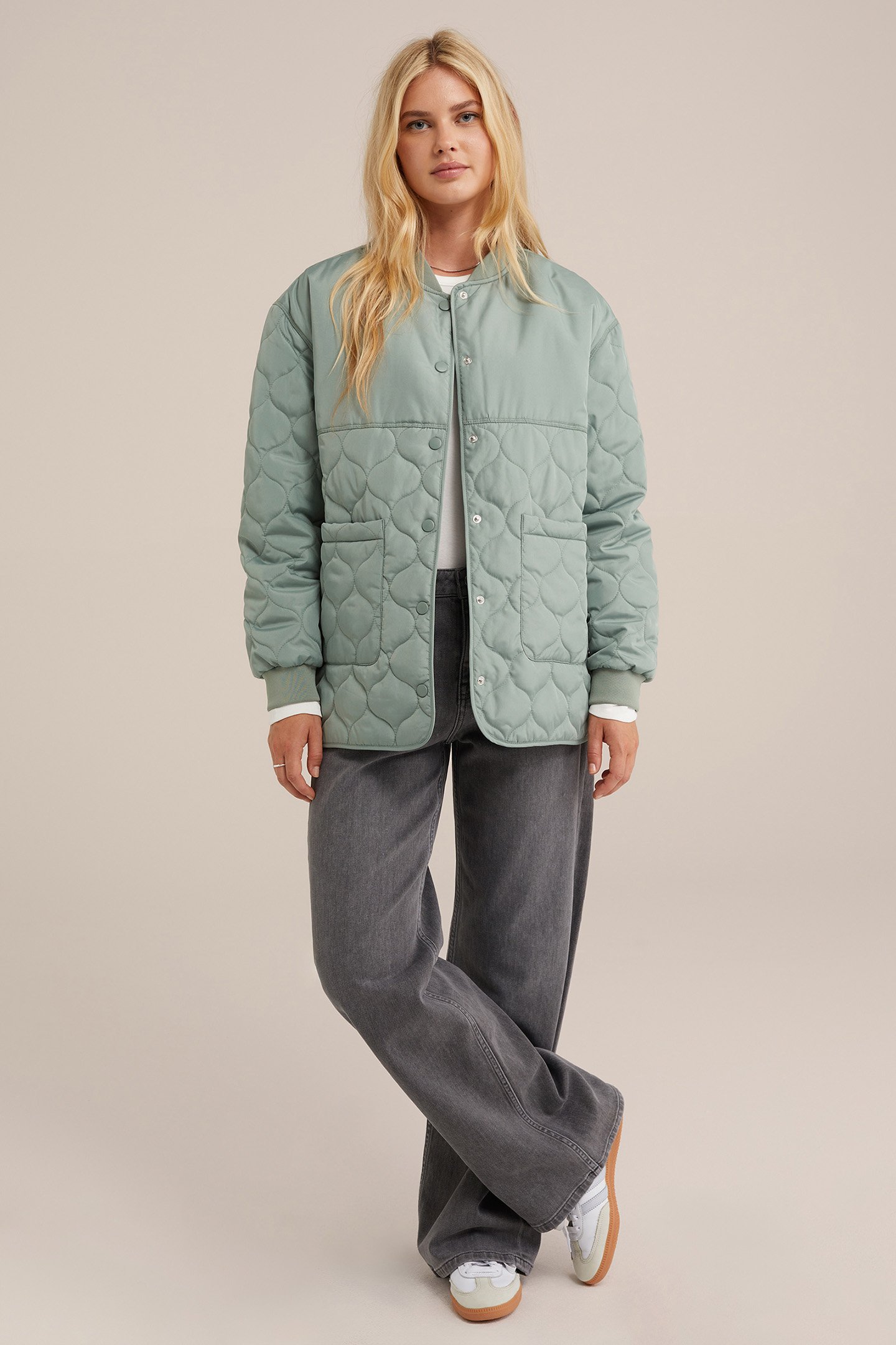 JACKET MIDDLE LONG LENGTH GREYISH GREEN 3