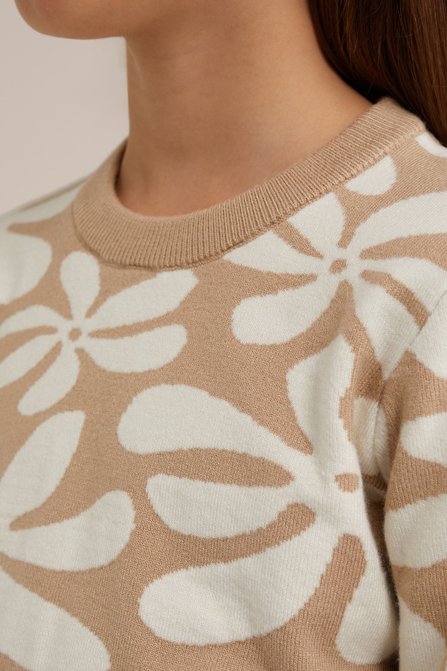 KNITTED PULLOVER BEIGE 5