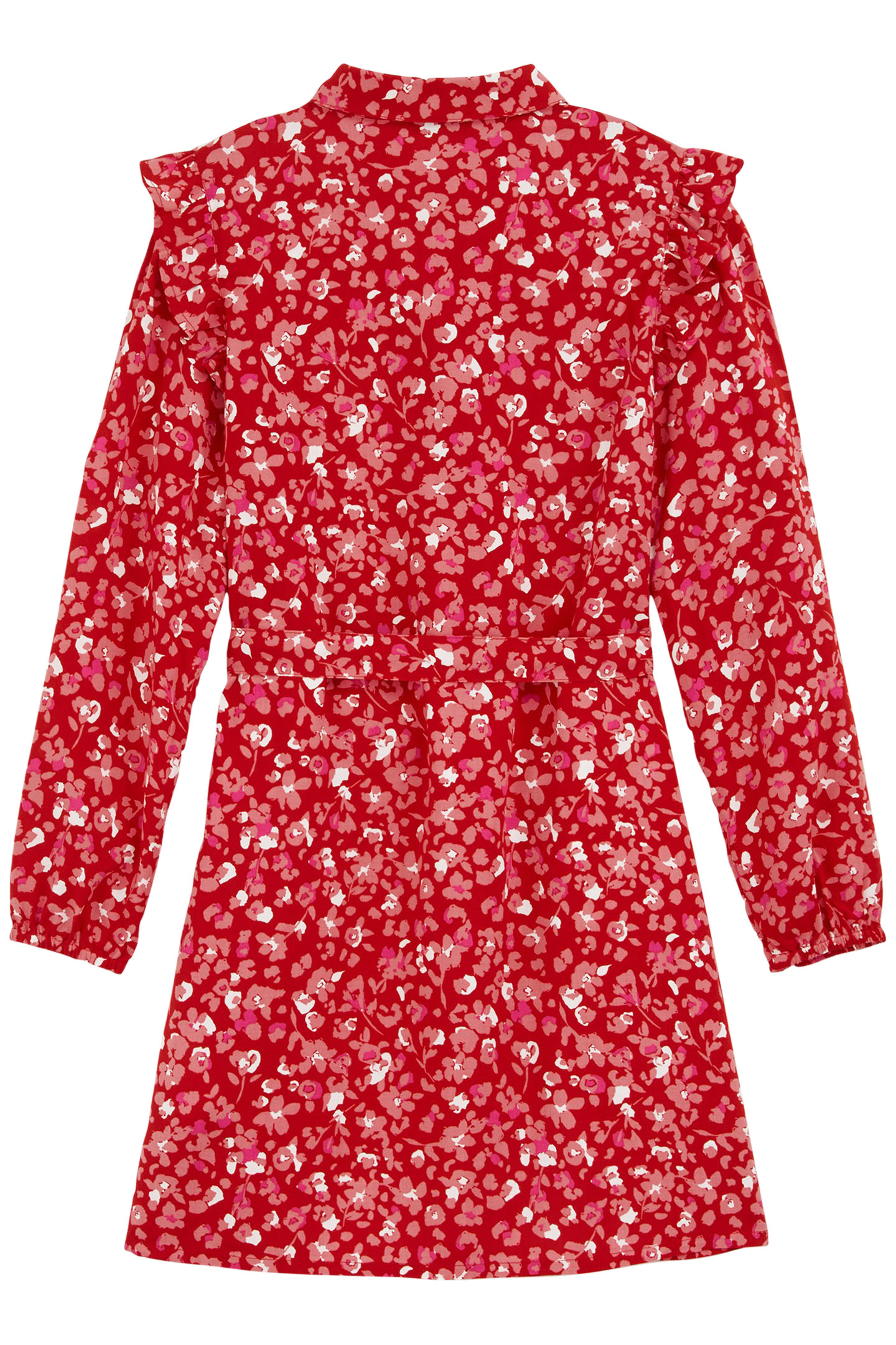 DRESS MID LENGTH BRIGHT RED 4