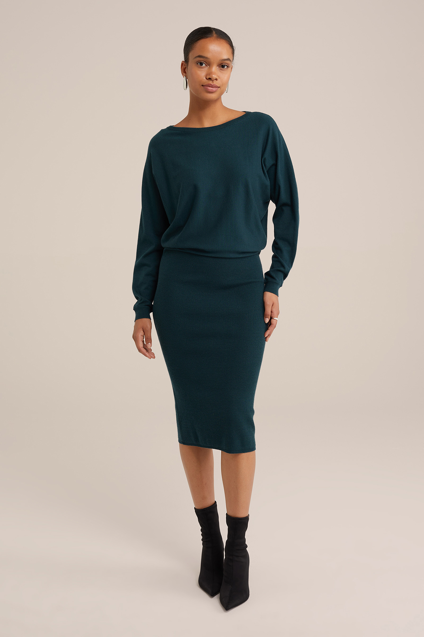 DRESS MID LENGTH GREEN BLUE 1