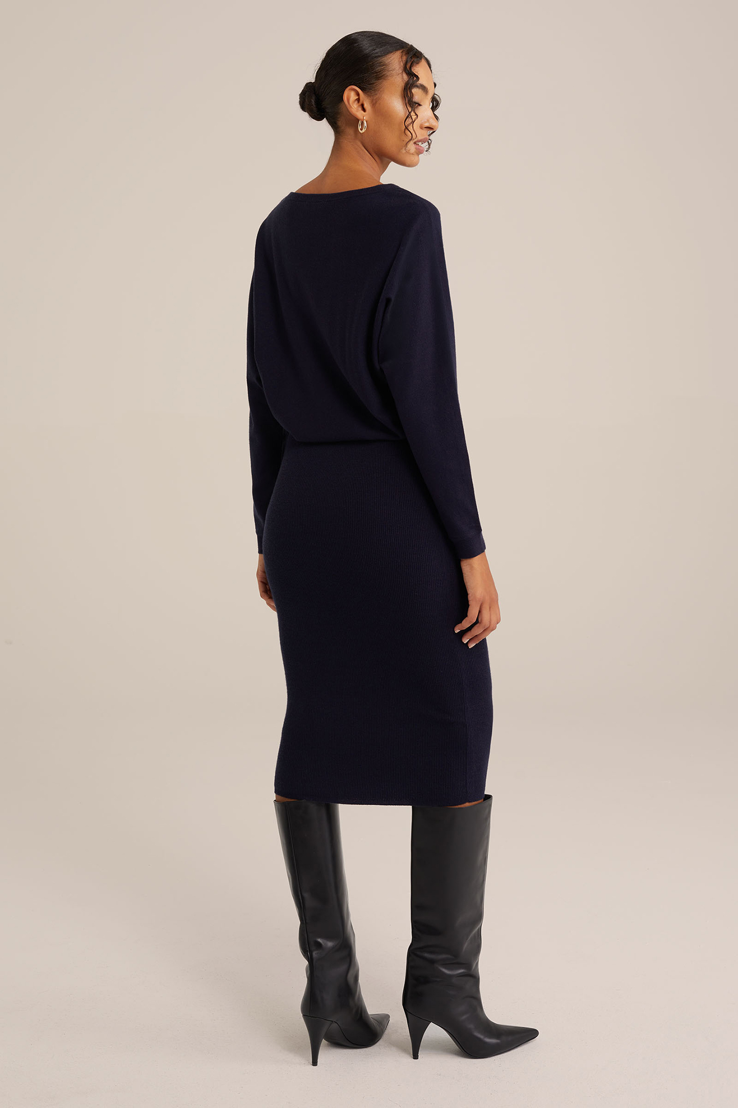 DRESS MID LENGTH NAVY BLUE 3