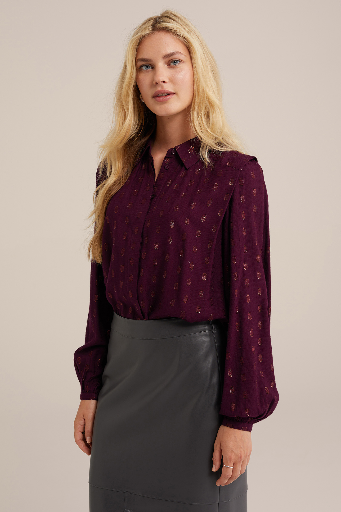 BLOUSE DARK PURPLE 1