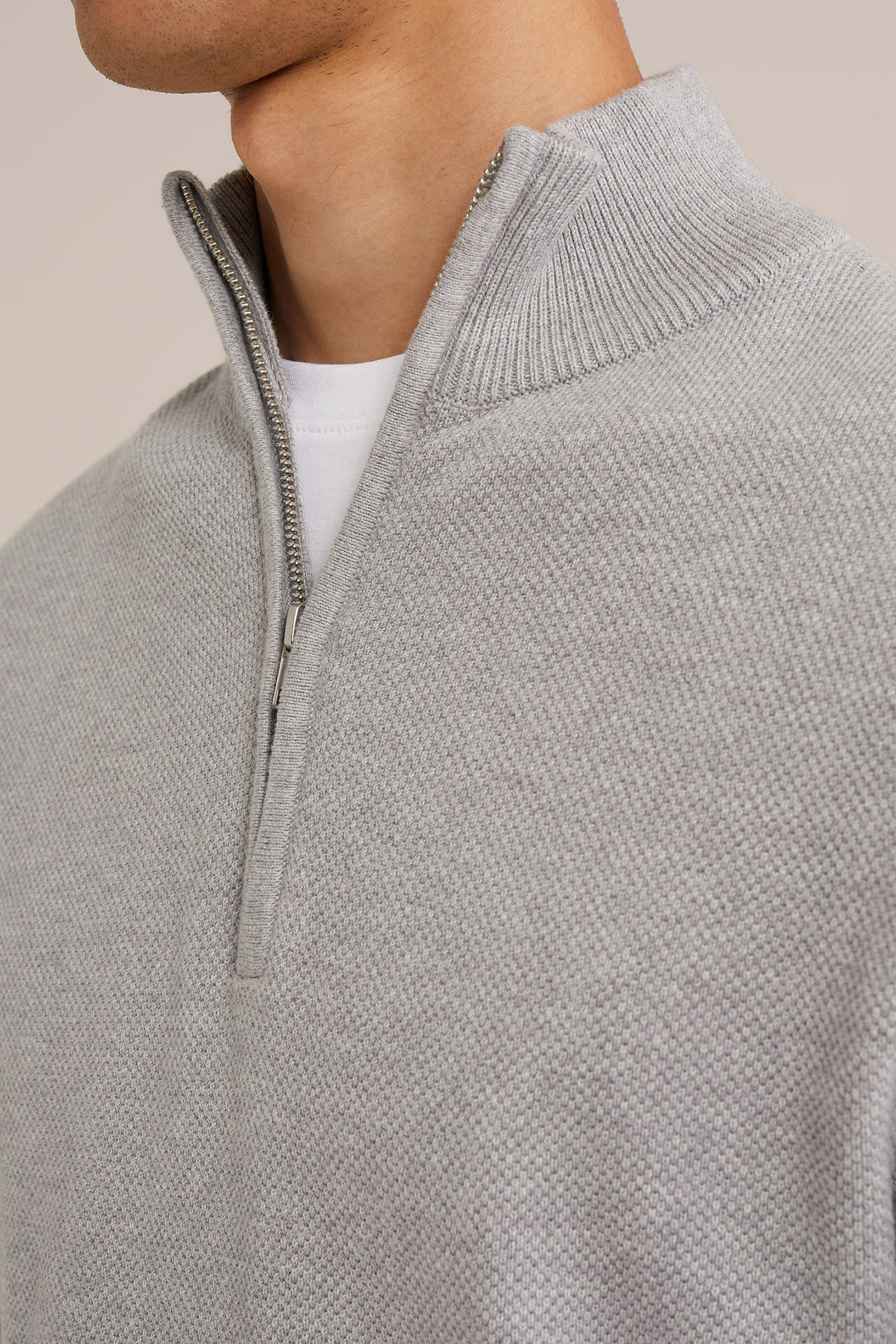 HALFWAY ZIPPER LIGHT GREY 5