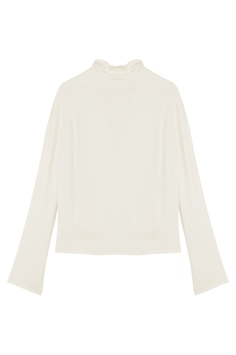 BLOUSE SATIN DRAPE BACK ECRU 3