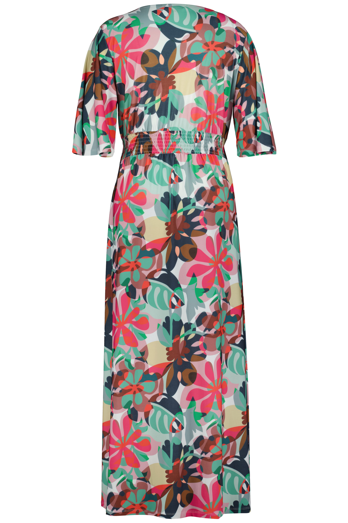 LONG DRESS LANI PRINT OFFWHITE WITH PINK PLANES PRINT 4