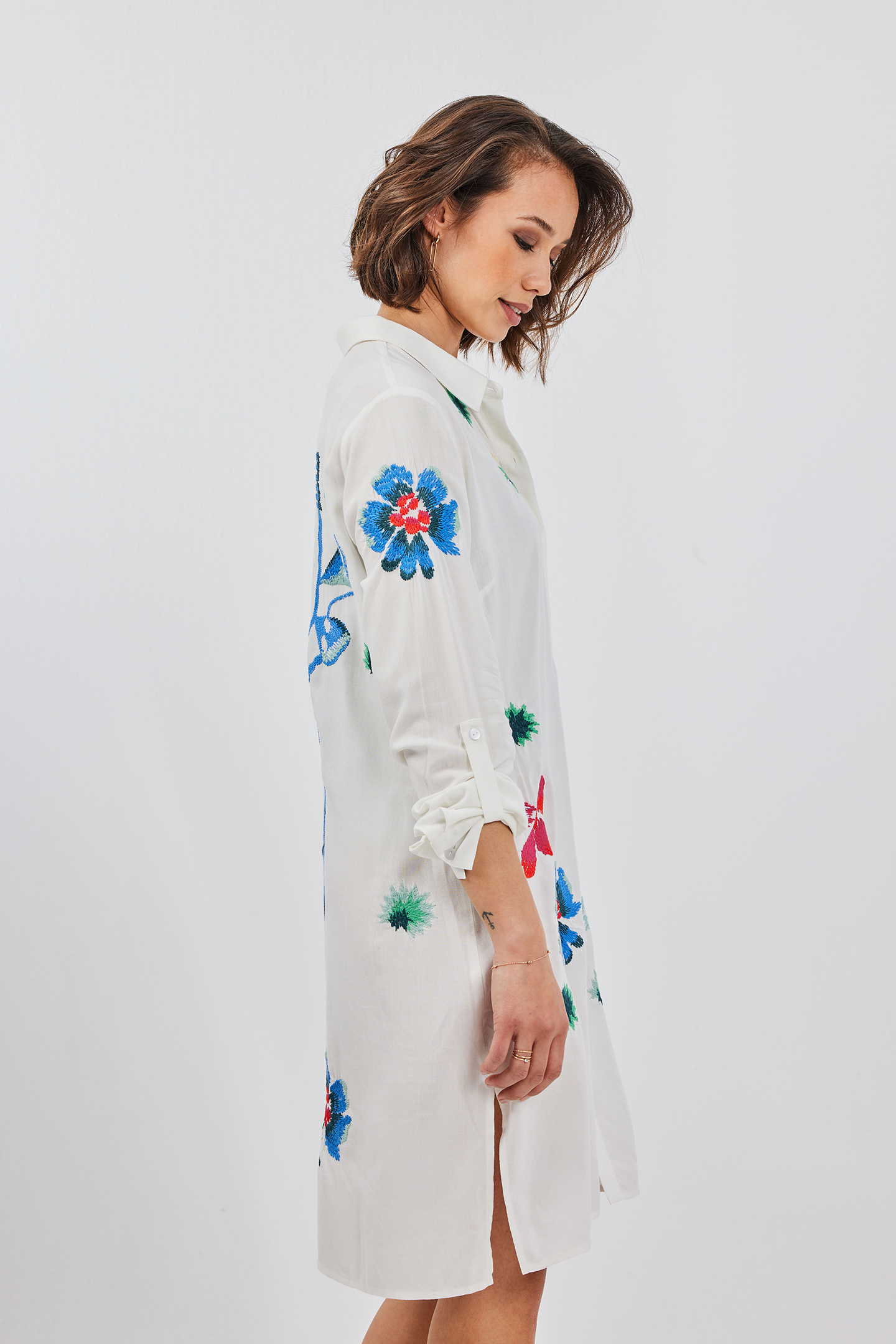 TUNIC WITH BOTANIC SPICE EMBROIDERY OFFWHITE WITH BOTANIC SP 3